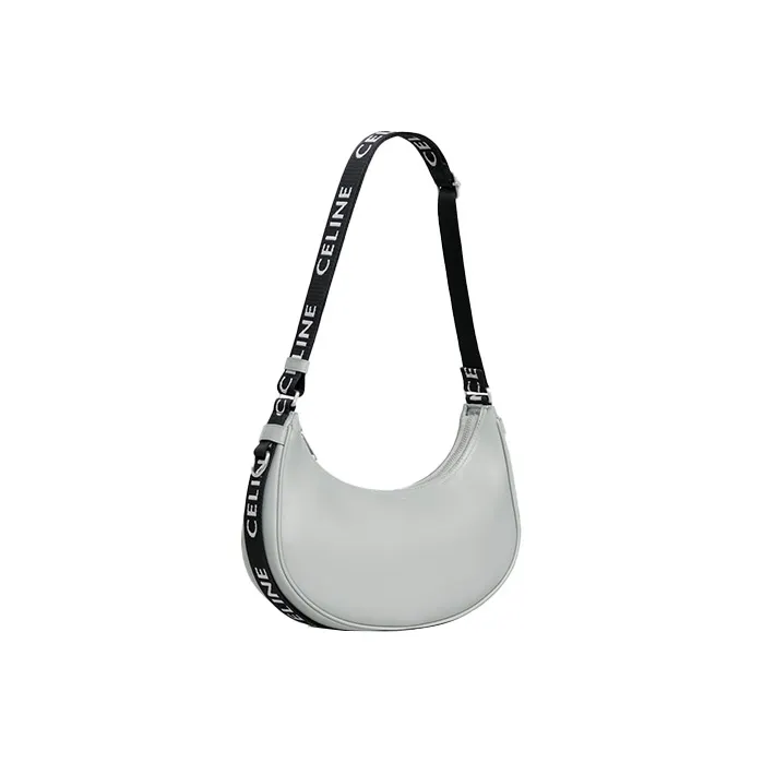 CELINE AVA Smooth Cow Leather Handbag Shoulder Bag Handbag Medium Size Unisex Light Gray-1