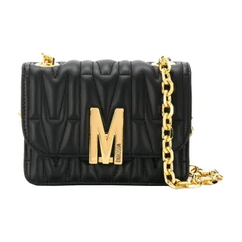 Moschino Logo Plaque Shoulder Bag