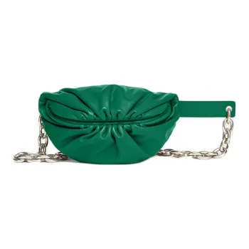 Bottega Veneta Cow Leather Clutch, Crossbody Bag Regular Women's Racing Green