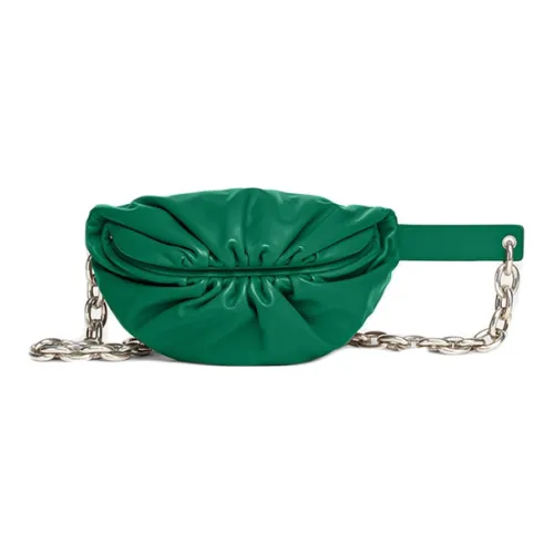 Bottega Veneta Cow Leather Clutch, Crossbody Bag Regular Women's Racing Green