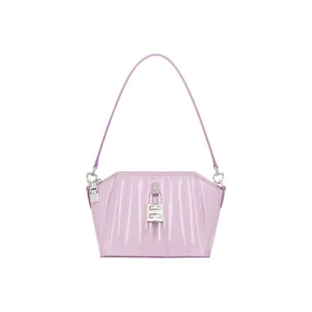 Givenchy Smooth Sheepskin And Quilting Sheepskin Handbag, Shoulder Bag, Crossbody Bag Small Size Women's Light Purple