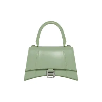 Balenciaga Hourglass Calfskin Shoulder Bag Crossbody Bag Handbag Small Size Women's Light Green