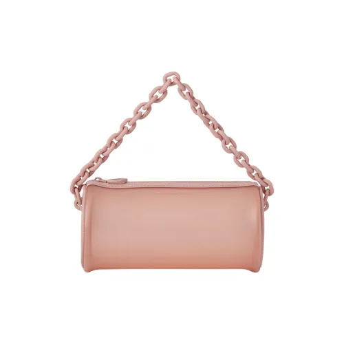 CHARLES&KEITH PU One Shoulder Handbag Regular Women's Light Pink/Light Purple/Black
