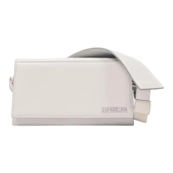 Jacquemus Cow Leather Shoulder Bag Crossbody Bag Women's Light Gray
