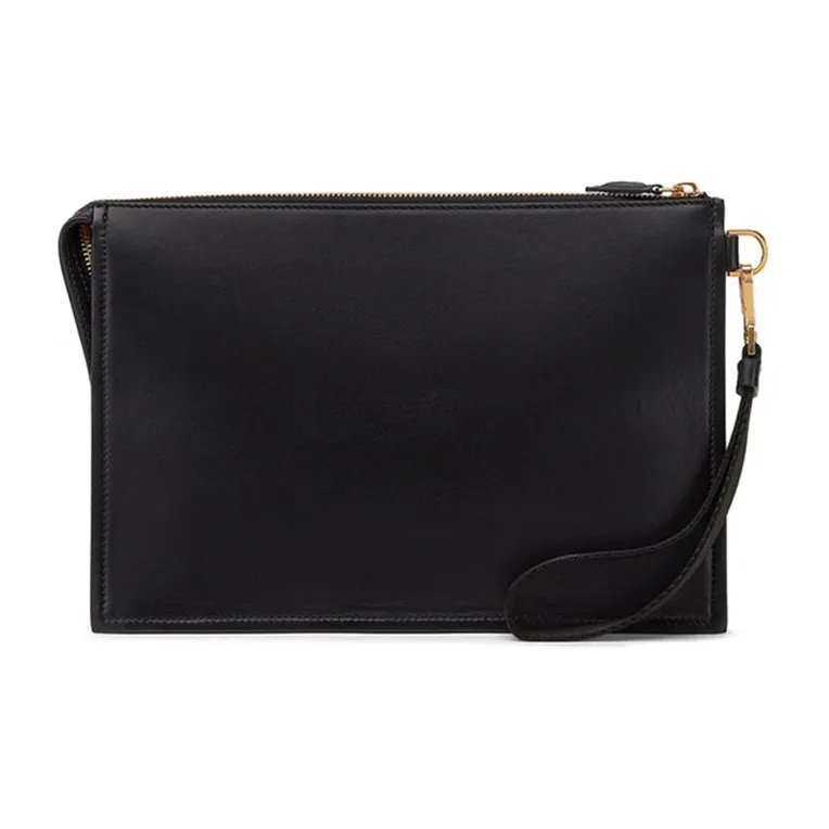 VERSACE La Medusa Leather Zip Coin Purse Commute Clutch Tubas Men's Black-1