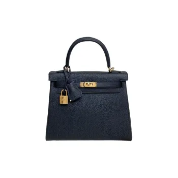 HERMES Kelly Togo Calfskin Kelly Bag Handbag Women's Black