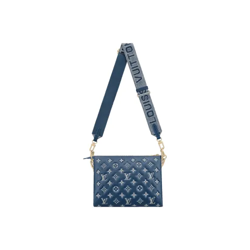 LOUIS VUITTON Coussin PM Denim Jacquard Navy Blue