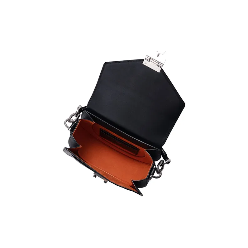 MCM Leather Saddle Bag, Shoulder Bag, Crossbody Bag Small Size Women's Black-4