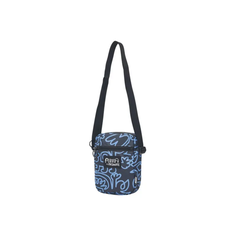 PUMA Mr Doodle Collaboration Fabric Crossbody Bags Shoulder Bags Men's Blue-0