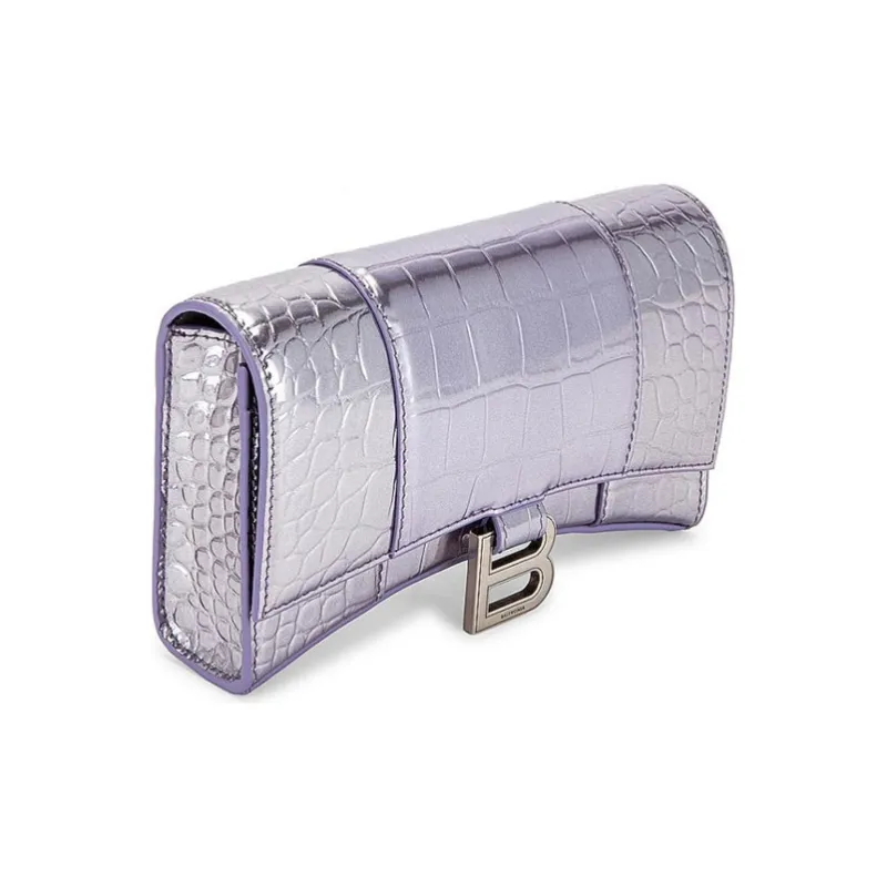 Balenciaga Calfskin Crossbody Bag, Shoulder Bag Women's Light Purple-2