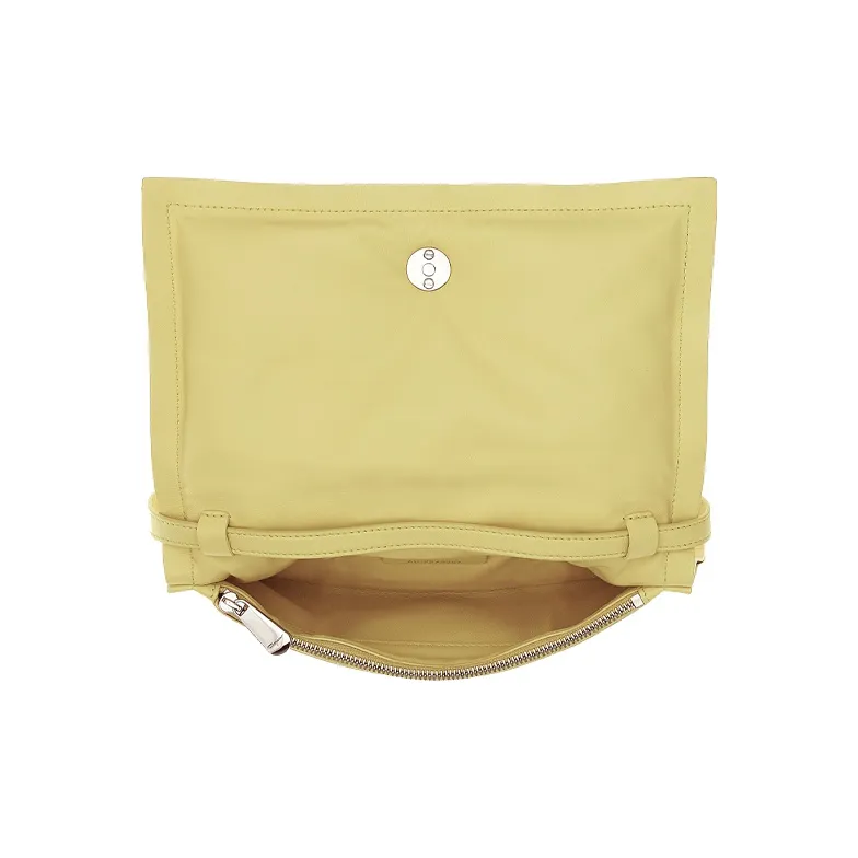FERRAGAMO Viva Calfskin Pillow Bag Shoulder Bag Crossbody Bag Mini Women's Light Yellow-3