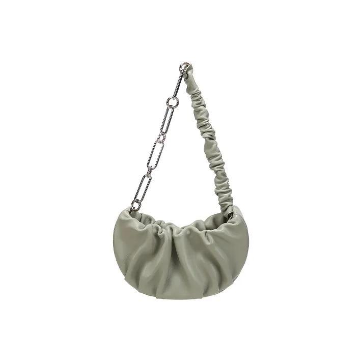 QULU Lambskin Shoulder Bag Regular Women's White/Milk Coffee/Olive Green/Light Blue/Custard/Light Purple-19