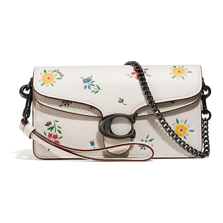 COACH Tabby Leather Shoulder Bag Portable Crossbody Bag Shoulder Bag Mini Women's White-0