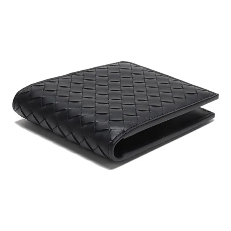 Bottega Veneta Intrecciato Leather Wallet Men's Black-4