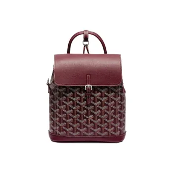 GOYARD Alpin Cow Leather Backpack Mini Women's Burgundy Red