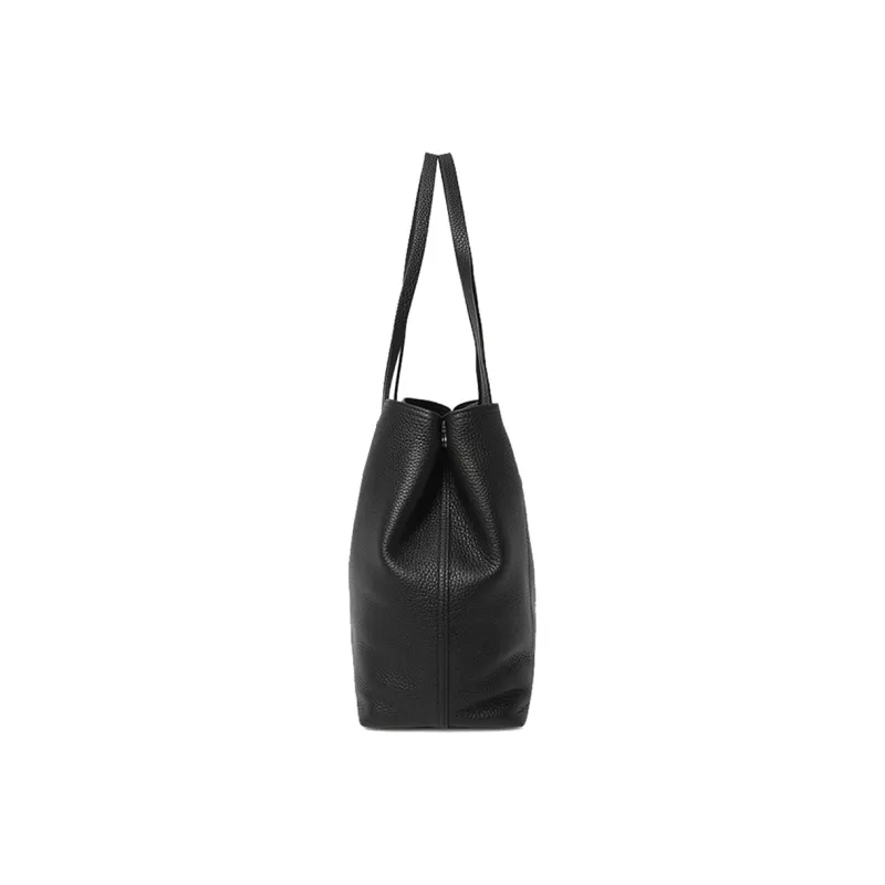 LONGCHAMP Roseau Pebbled Cow Leather Tote Bag Shopping Bag Shoulder Bags Large Size Women's Black-2