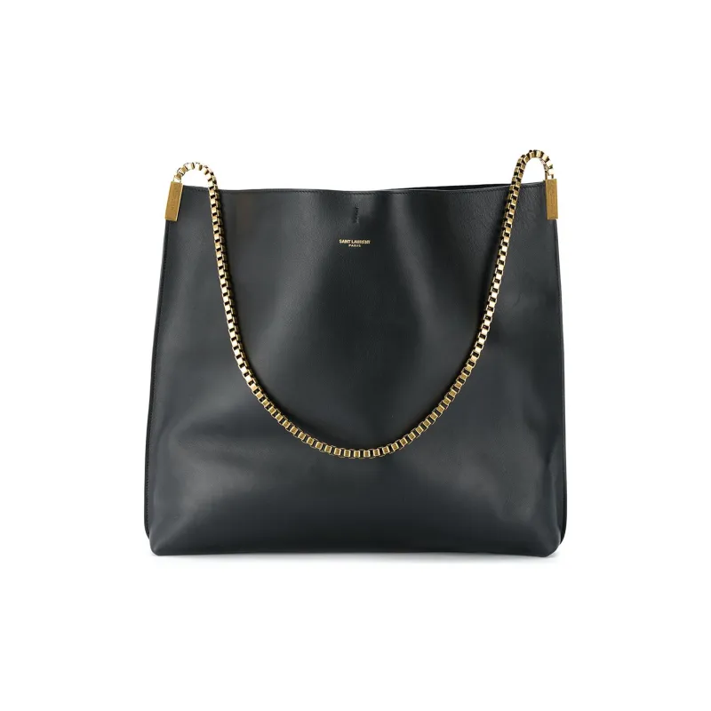 SAINT LAURENT Suzanne Leather Handbag Women's Black-4
