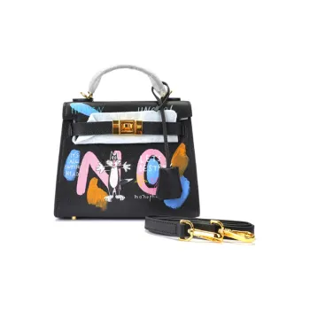 SHINICHIROINUI Cow Leather Graffiti Bag Shoulder Bag Crossbody Bag Regular Women's Black