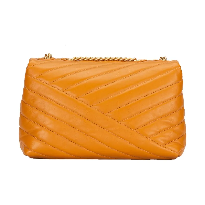 TORY BURCH Kira Sheepskin Crossbody Bag Shoulder Bag Women's Orange-4