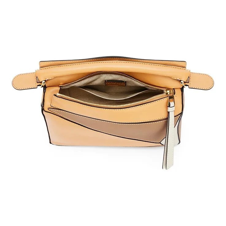 LOEWE Puzzle Calfskin Puzzle Bag Crossbody Bag Shoulder Bag Small Size Women's Warm Sand Brown-3