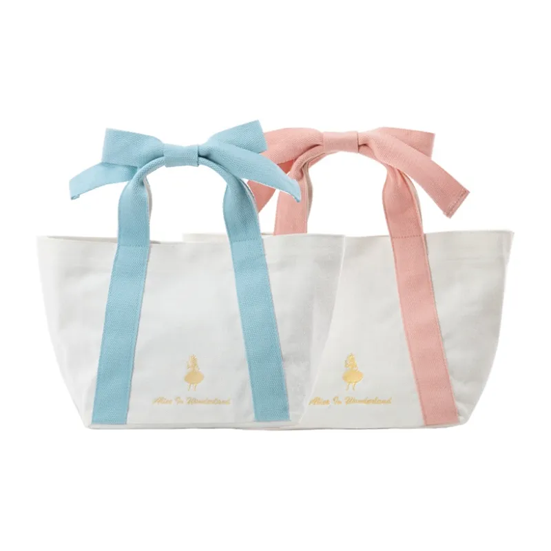 Disney Canvas Canvas Bag Handbags Women's Princess Pink+Light Blue Set Of Two-3