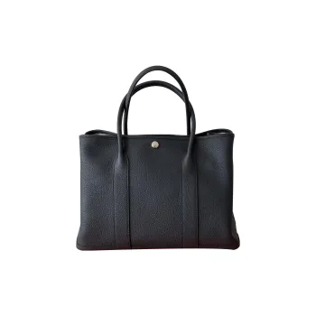 HERMES Garden Party Negonda Cow Leather Combo Handbag For Mother And Child 36 Women's Indigo/Aztec Blue