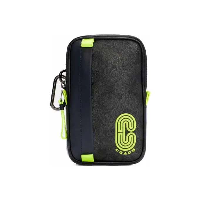 COACH N/S Classic Signature Canvas Combination Clutch Sports Bag Men's Black-0