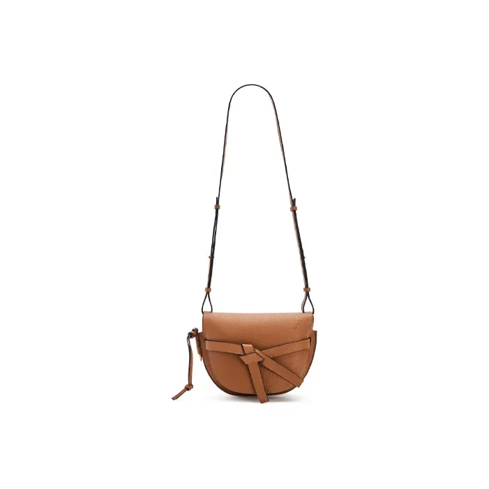 LOEWE Gate Cow Leather Bowknot Bag Crossbody Bag Women's Brown-4
