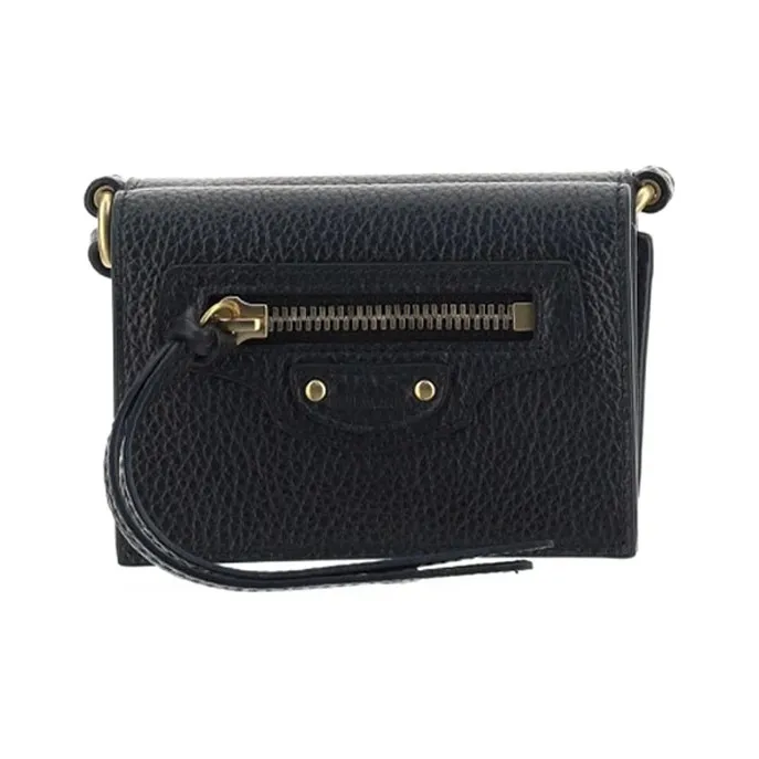 Balenciaga Neo Classic Cow Leather Wallet Women's Black-0