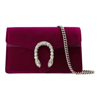 GUCCI Dionysus Velvet Crossbody Bag Shoulder Bag Women's Red