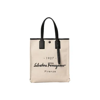 FERRAGAMO Canvas Bag, Handbag Men's Beige