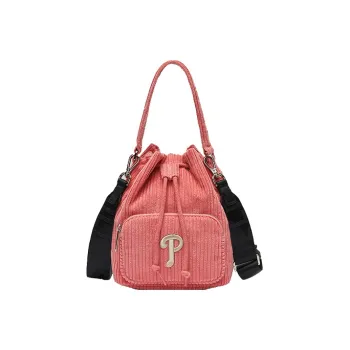 MLB New York Yankees Corduroy Cotton Bucket Bags Shoulder Bag Crossbody Bag Regular Unisex Pink