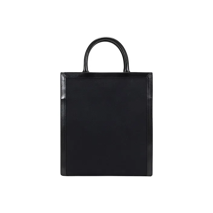 CELINE Fabric With Cow Leather Trunk Bag, Tote Bag, Shopping Bag, Crossbody Bag, Shoulder Bag, Handbag Unisex Black-3