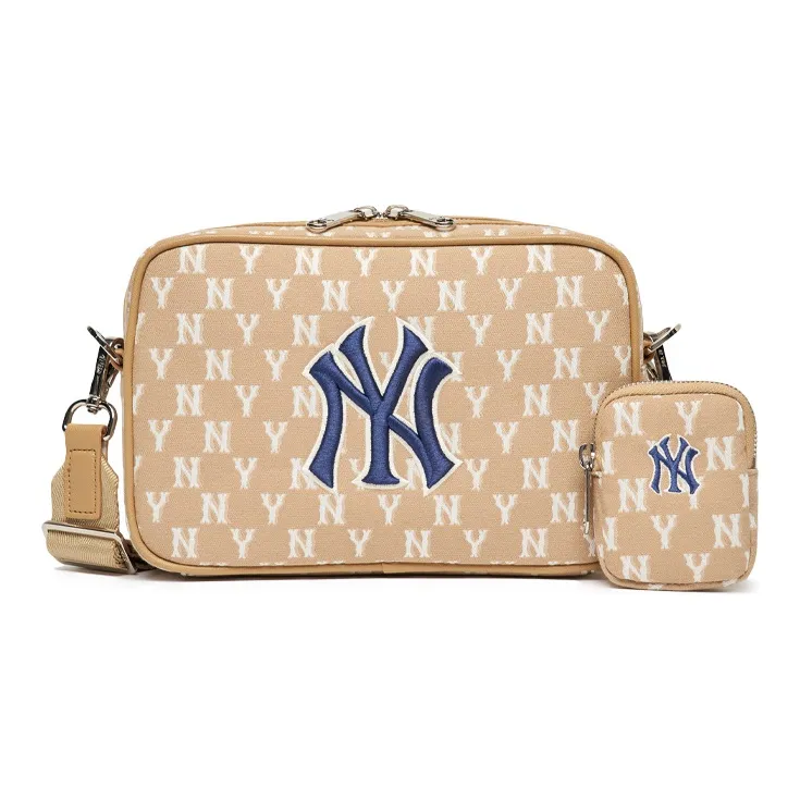 MLB Monogram Collection Polyester Tofu Bag Combo Bag Camera Bag Shoulder Bag Unisex Khaki-0