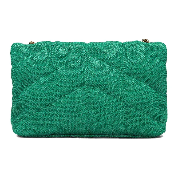 SAINT LAURENT PUFFER Canvas Bag, Crossbody Bag, Cloud Bag, Pillow Bag, Shoulder Bag Women's Green-1