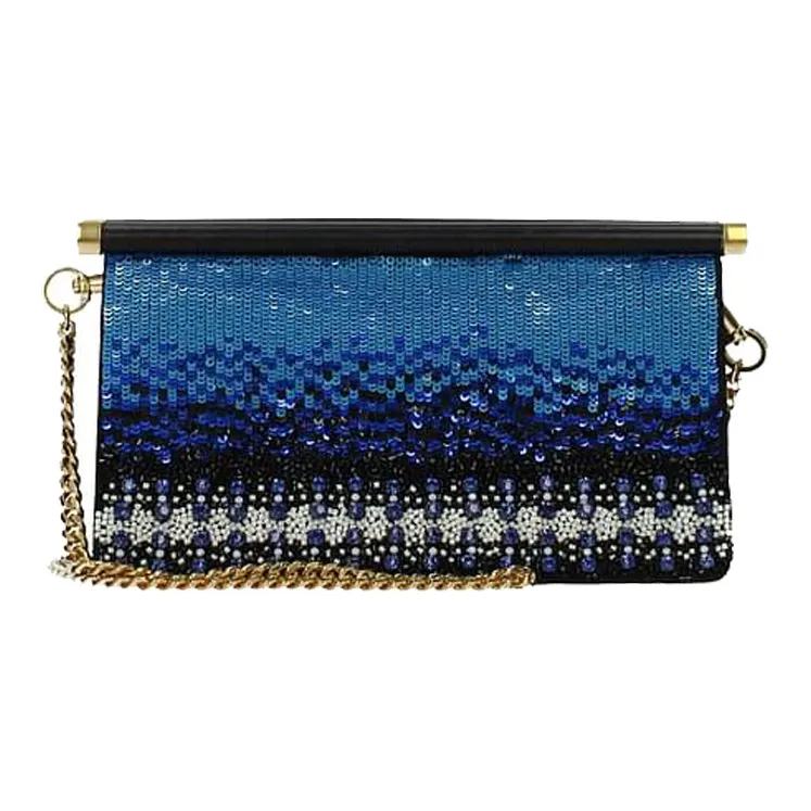 Valentino Leather Clutch Regular Women's Blue-0