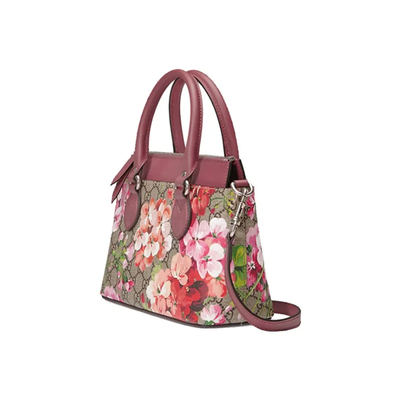 GUCCI GG Blooms Canvas With Leather Shoulder Bag Crossbody Bag Handbag Mini Women's Ebony/Pink-1