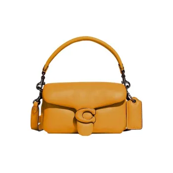 COACH Tabby Leather Pillow Bag Cloud Bag Shoulder Bag Crossbody Bag Small Size Women's Macaron Orange