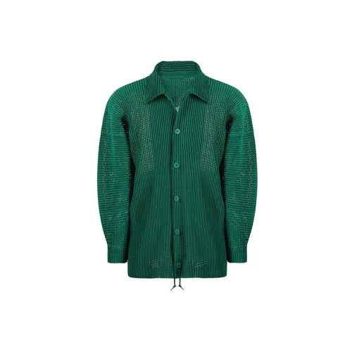 Homme Plissé Issey Miyake Jackets Men Green