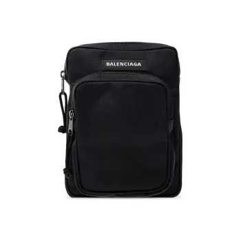 Balenciaga Nylon Sling Bag, Crossbody Bag Men's Black