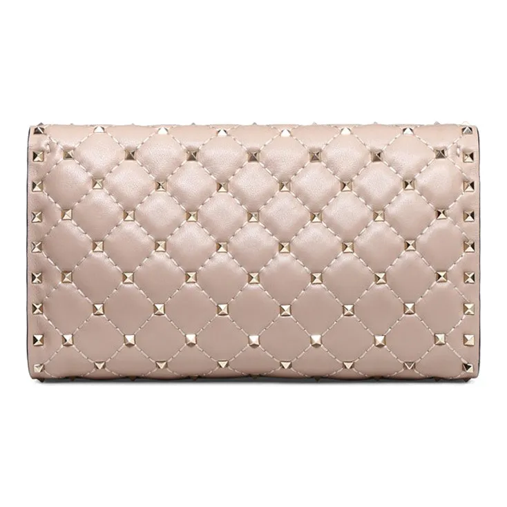 Valentino Sheepskin Chain Bag Shoulder Bag Women's Nude Pink-2
