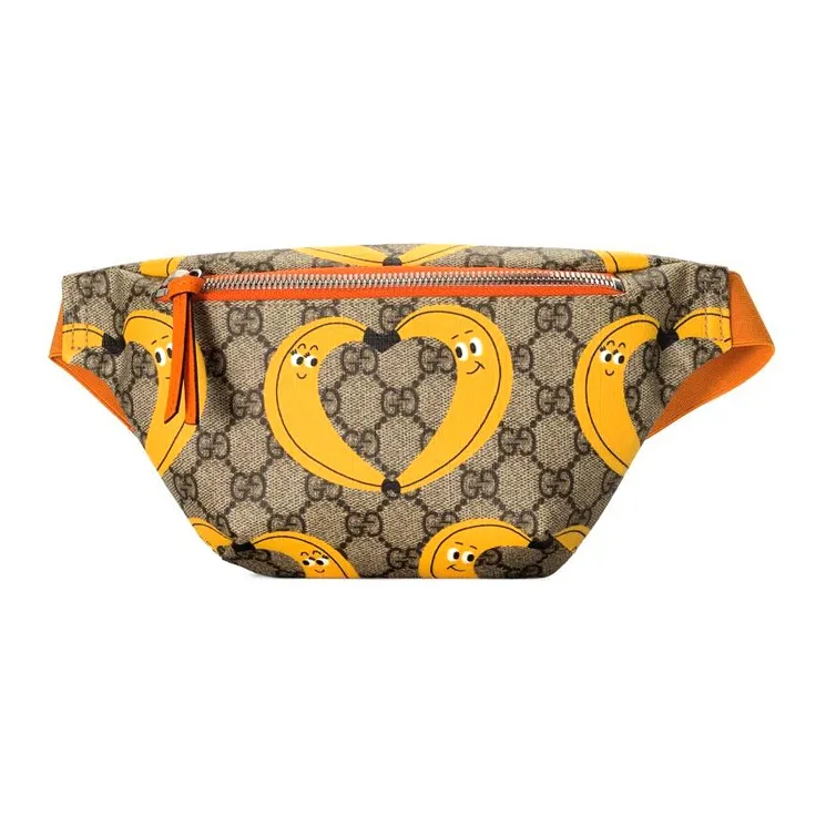 GUCCI Canvas With Leather Fanny Pack Sling Bags Kids' Bags Kids' Candy Color/Ebony/Orange Yellow-0