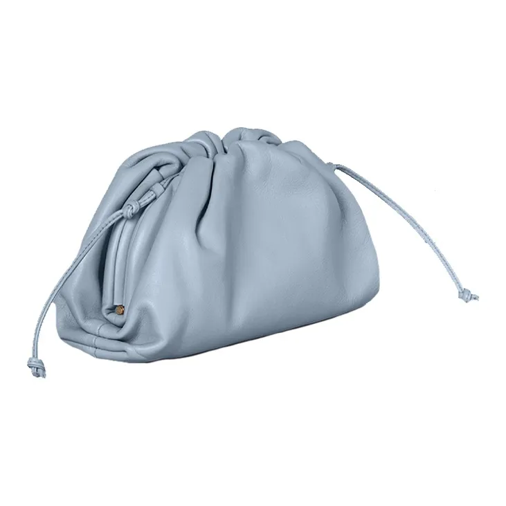 Bottega Veneta Calfskin Clutch Mini Women's Ice Blue-4