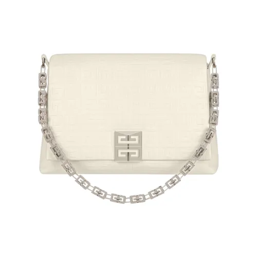 GIVENCHY 4G Cow Leather Chain Bag, Shoulder Bag, Crossbody Bag, Handbag Medium Size Women's Ivory White