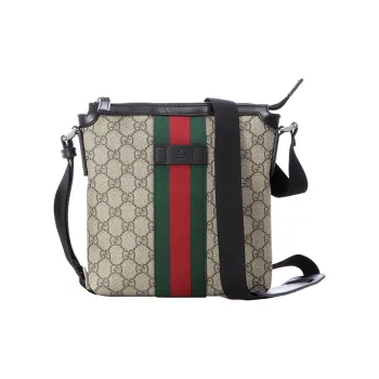 GUCCI Canvas With Leather Canvas Bag Messenger Bag Shoulder Bag Crossbody Bag Regular Men's Ebony/Black