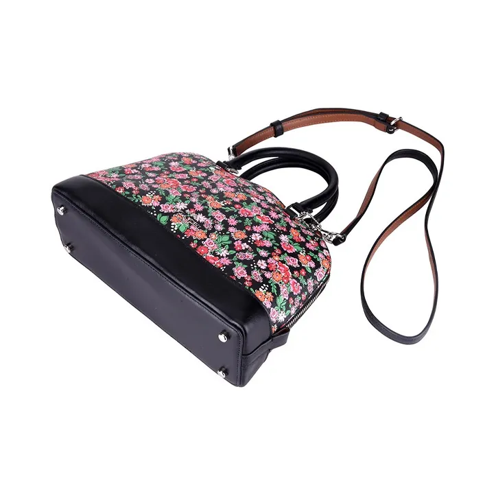 COACH Sierra Leather Shoulder Bag Crossbody Bag Handbag Medium Size Women's Black/Multicolor-4