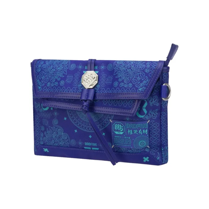 LiNing Fabric Shoulder Bag, Crossbody Bag Regular Unisex Fluorescent Blue Purple-0