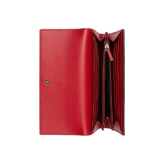 GUCCI Queen Margaret Leather Wallet Women's Red White Blue Multicolor-2