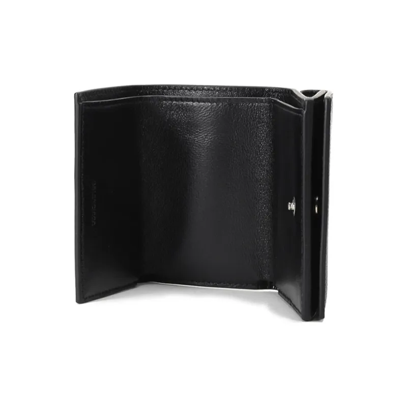 Balenciaga Cash Cow Leather Wallet Mini Men's Black/White-6