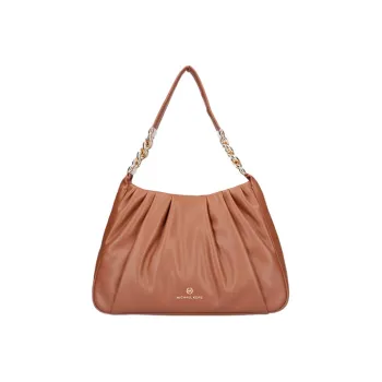MICHAEL KORS Hannah Polyurethane One Shoulder Handbags Medium Size Women's Brown